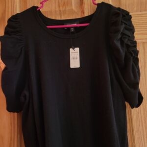 Express Black Ruffled Sweater